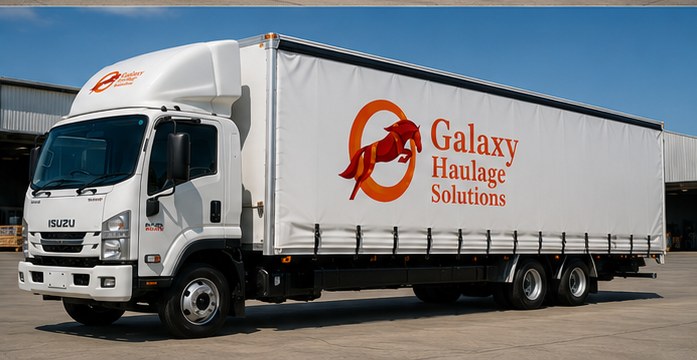 Galaxy Haulage Solutions Isuzu curtainsider truck